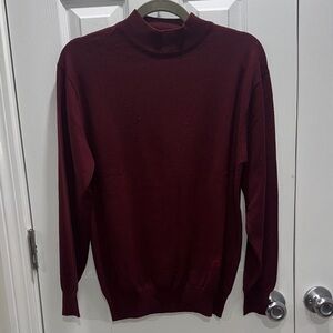 Burberrys 100% Wool Burgundy Sweater Vintage
